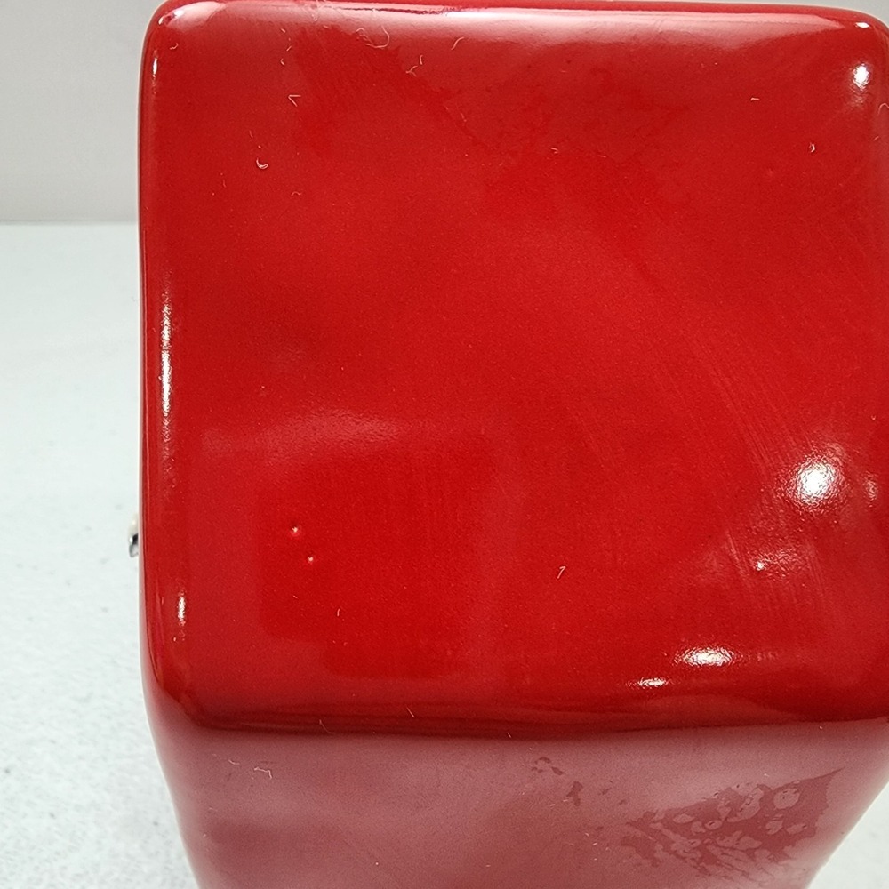 Rae Dunn 2020 Red Jolly Clock White Lettering. Tested Works - Picture 11 of 15